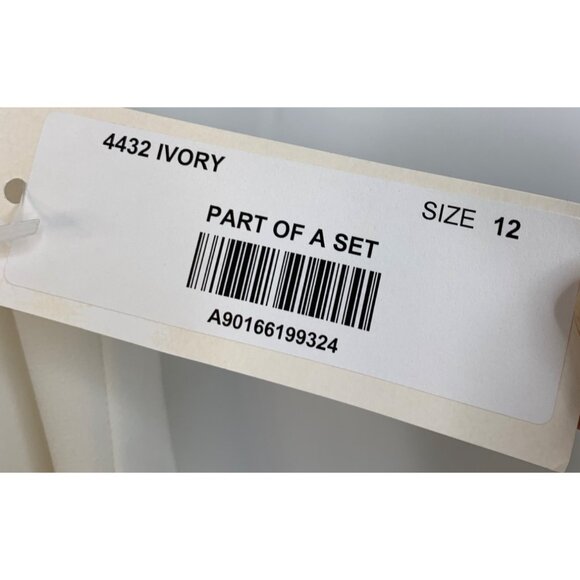 NWT Sz 12 2-Piece Patra Ivory Evening Dress Jacket Set Formal Wedding Mother - Picture 9 of 16